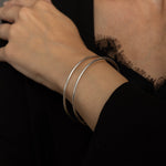 Double bangle - Silver - Louise Varberg Jewellery
