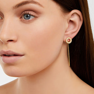 Hula - Earrings - White Sapphire - Black Rhodium - Louise Varberg Jewellery