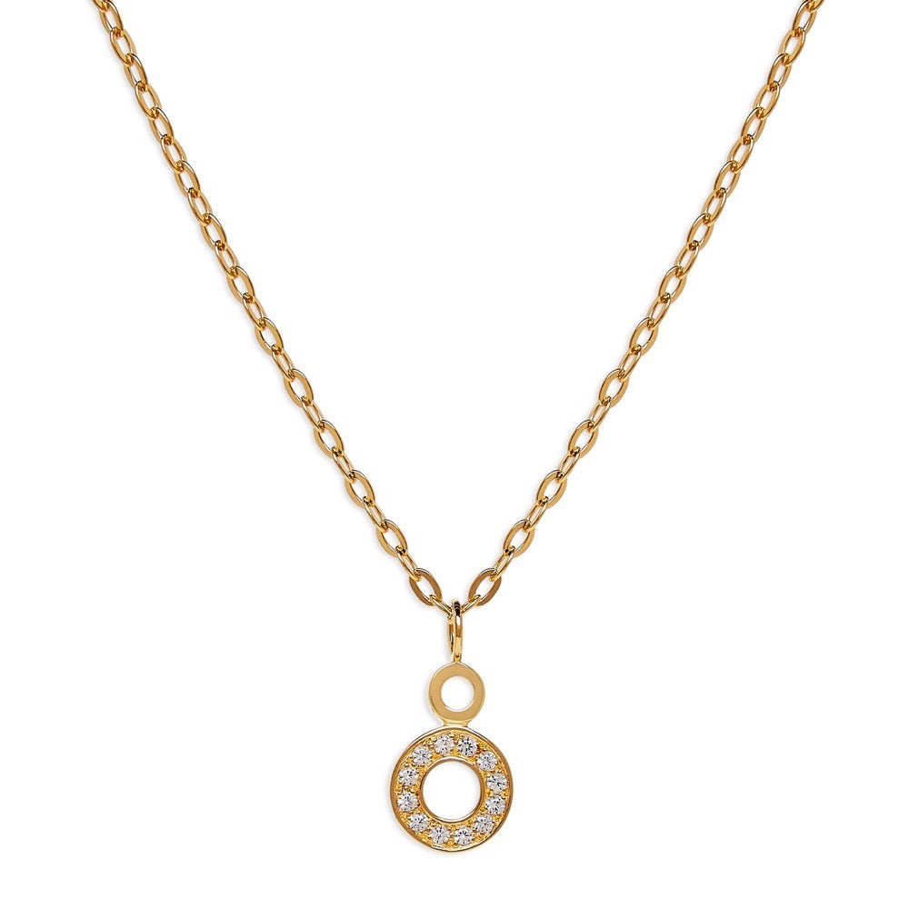 Hula- Necklace - Sapphire - Gold - Louise Varberg Jewellery