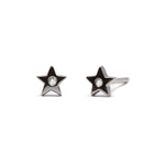 Shooting Star - Earrings - Black Rhodium - Diamond - Stud - Pair - Louise Varberg Jewellery